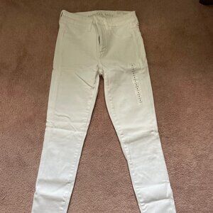 White American Eagle High Waisted Skinny Jeans, Size 2 Short